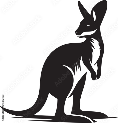 wallaby silhouette vector illustrationd