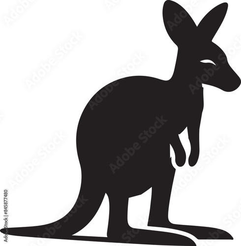 wallaby silhouette vector illustrationd