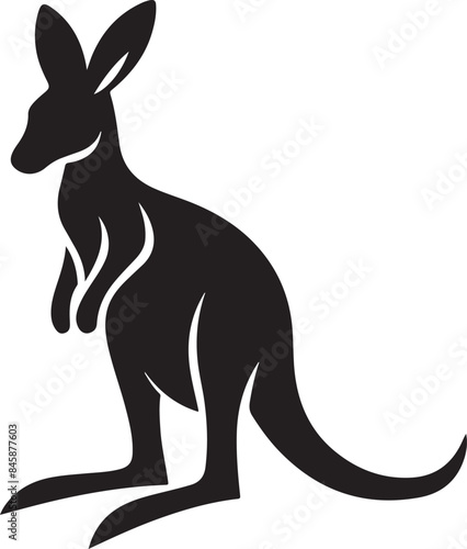 wallaby silhouette vector illustrationd