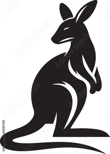 wallaby silhouette vector illustrationd