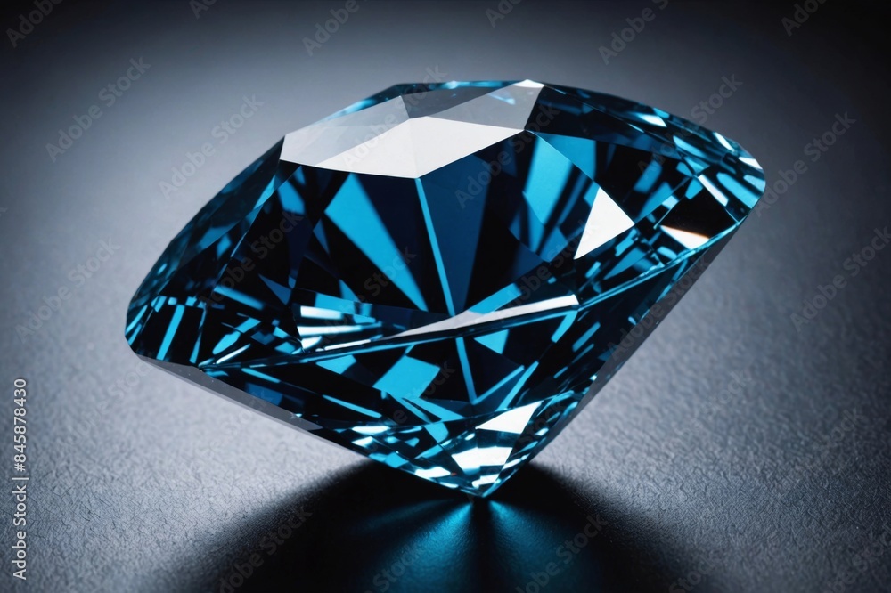 Dark blue crystal facet, faceted diamond background . Dark blue crystal facet, faceted diamond background .