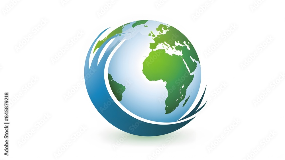 Naklejka premium Earth day concept on white background, World environment day