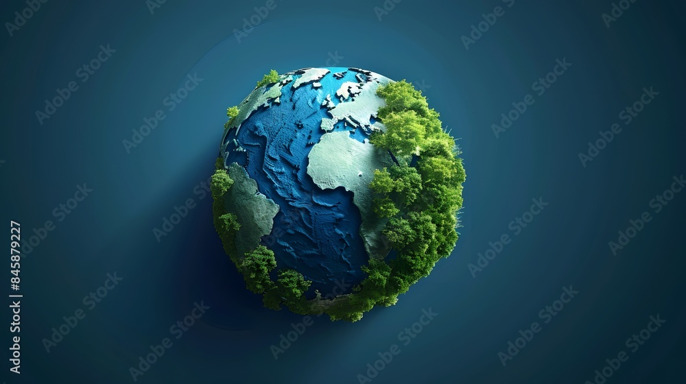 Earth day concept on white background, World environment day Earth day concept on white background, World environment day