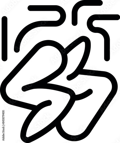 Simple icon representing dizziness and vertigo, ideal for medical and health related designs