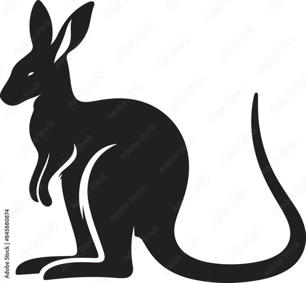 wallaby silhouette vector illustrationd wallaby silhouette vector illustrationd