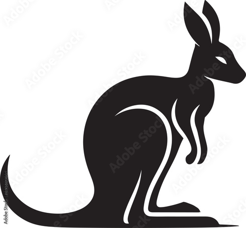 wallaby silhouette vector illustrationd