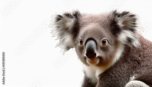 koala isolated on white transparent background, png 