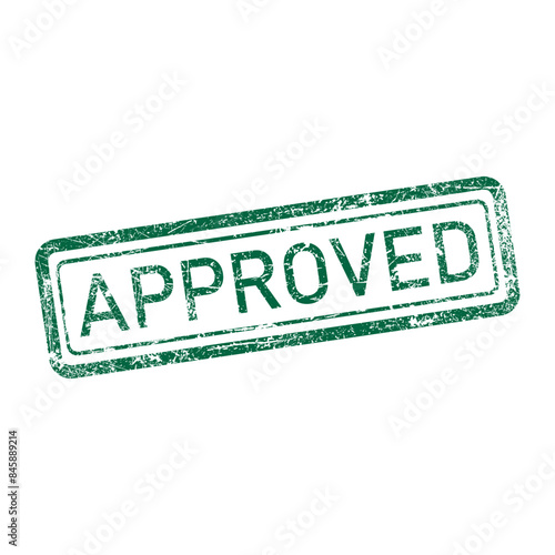 Approved green ink stamp