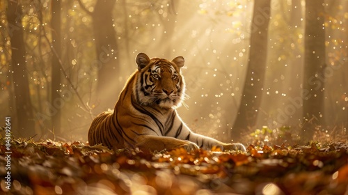 Fototapeta Naklejka Na Ścianę i Meble -  Tiger. Photography of wild animal in natural habitat.