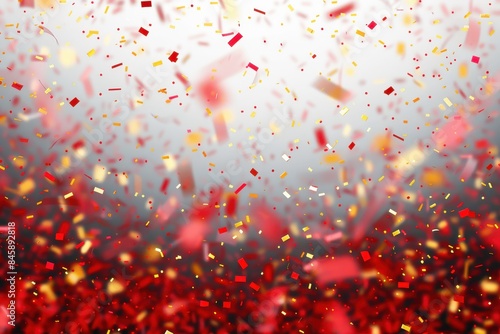 The image captures a dense confetti storm, suggesting an intense moment of celebration or climax photo