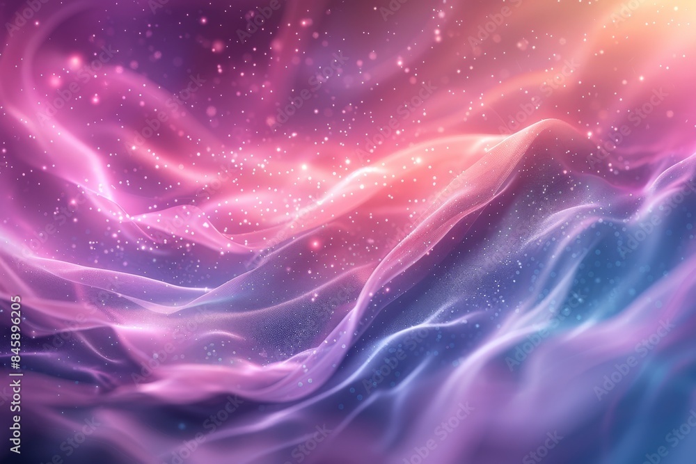 Ethereal Abstract Waves with Sparkling Lights Ethereal Abstract Waves with Sparkling Lights