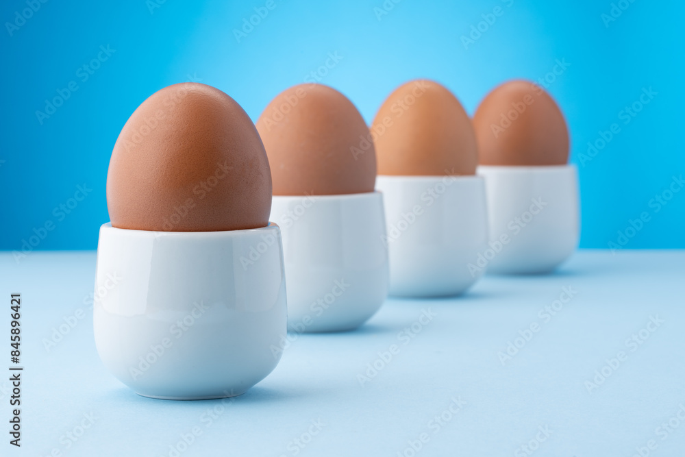 Four Eggs in Eggcups Four Eggs in Eggcups