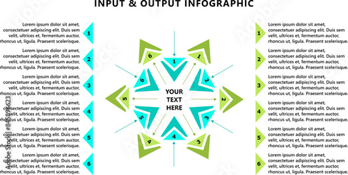 Circular Input-Output Infographic Template
