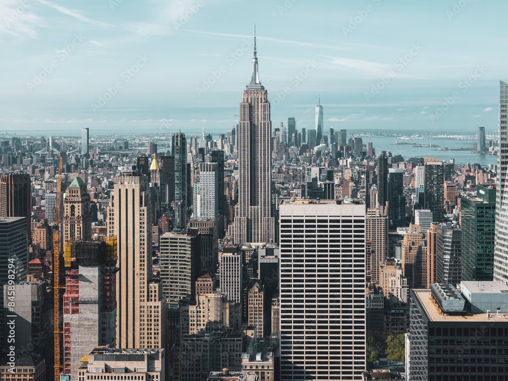 Naklejka premium city of New York aerial view