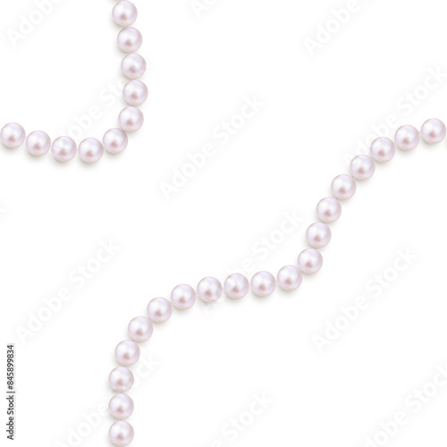 Pearl. Jewelry. Seamless pattern. Beautiful vector background. Beads. Pearl necklace.