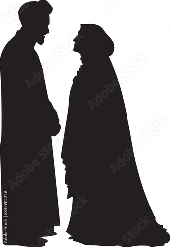 muslim couple silhouette