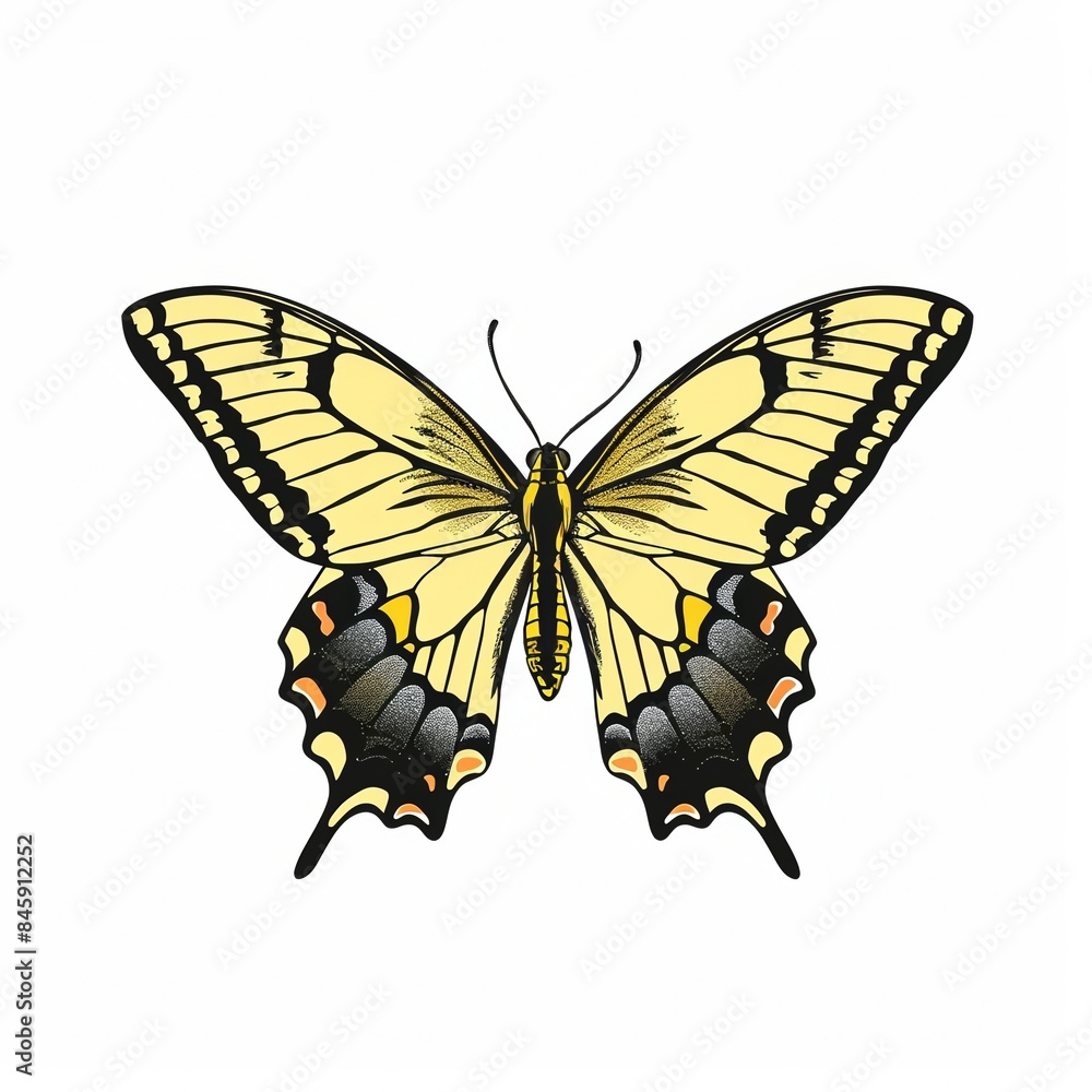 Fototapeta premium Artistic illustration of beautiful butterfly