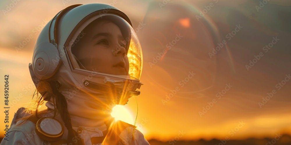 Astronaut in protective gear, ready for space mission or training exercise Astronaut in protective gear, ready for space mission or training exercise