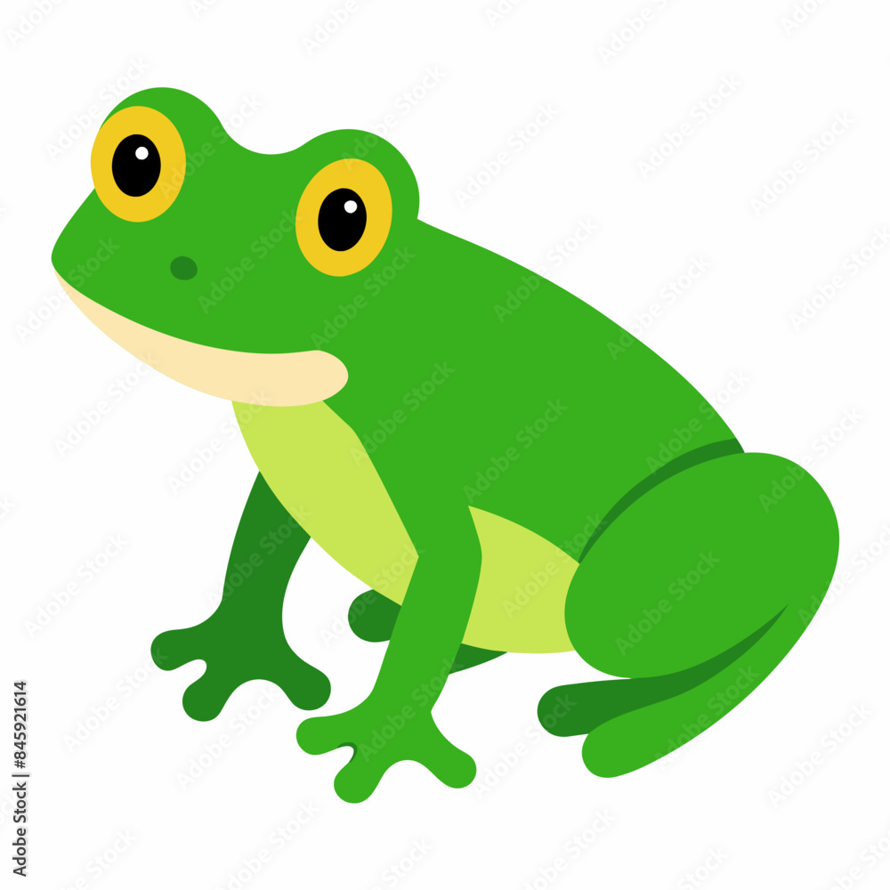 Obraz premium Charming Frog Vector Illustrations on White Background: Perfect for Design Projects