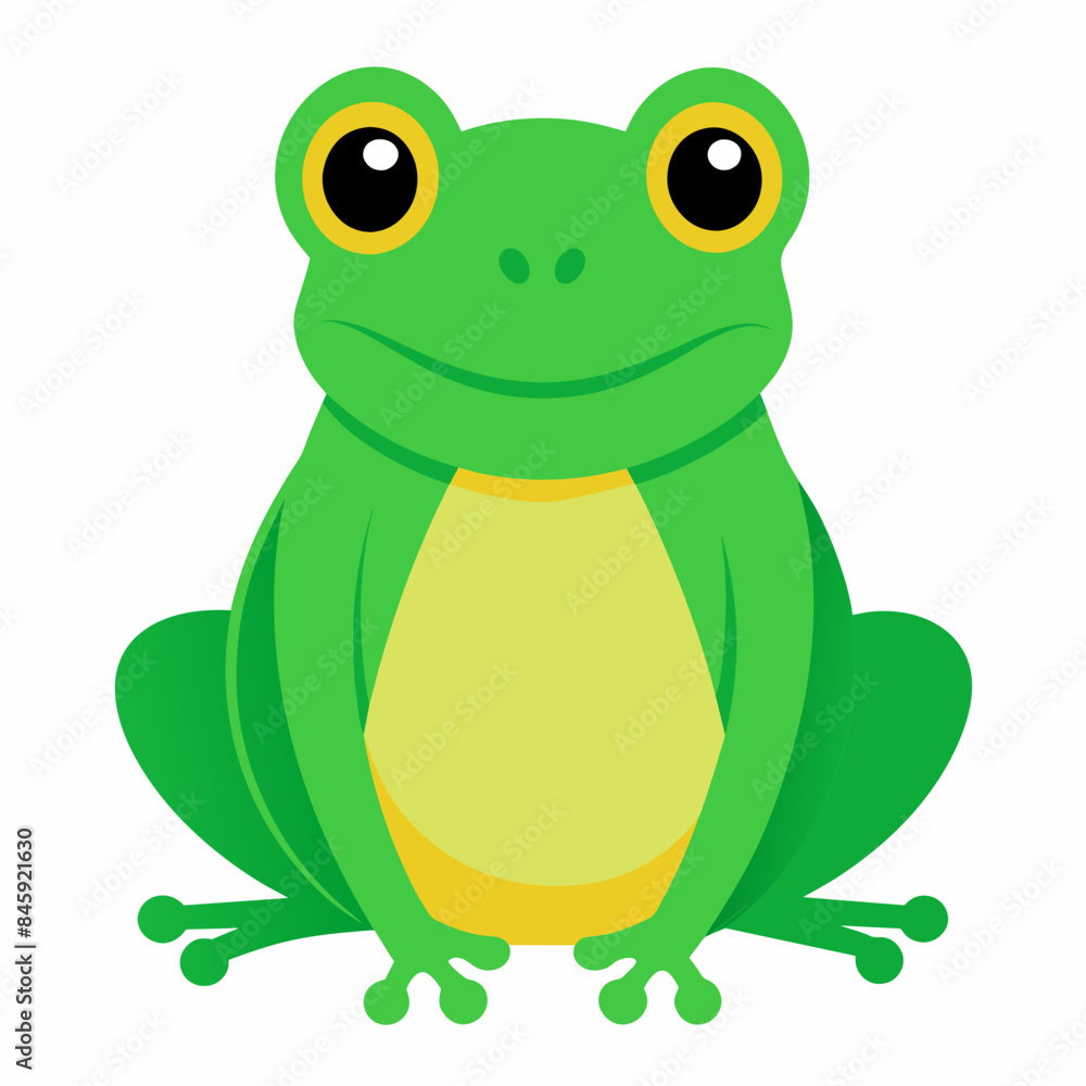 Obraz premium Charming Frog Vector Illustrations on White Background: Perfect for Design Projects