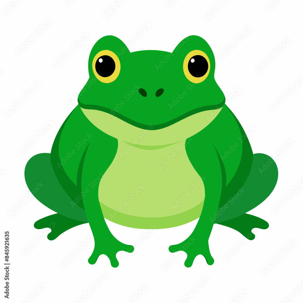 Obraz premium Charming Frog Vector Illustrations on White Background: Perfect for Design Projects