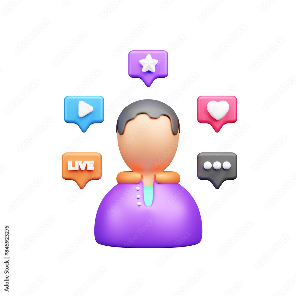 Marketing and Advertising 3d Illustration Icon Marketing and Advertising 3d Illustration Icon
