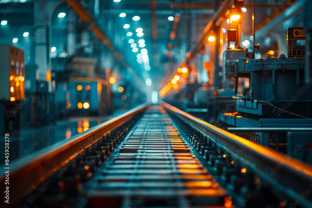 Production line in industry with lights Production line in industry with lights