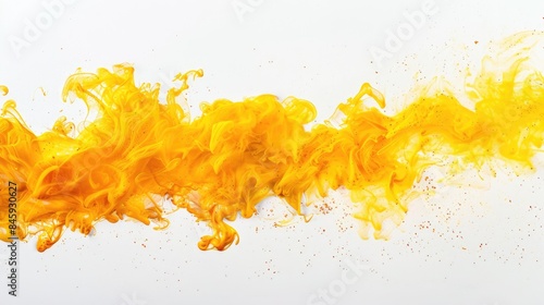 Abstract yellow on white background