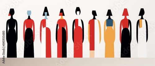 Wallpaper Mural Women Friends Gathering on White Background Generative AI Torontodigital.ca