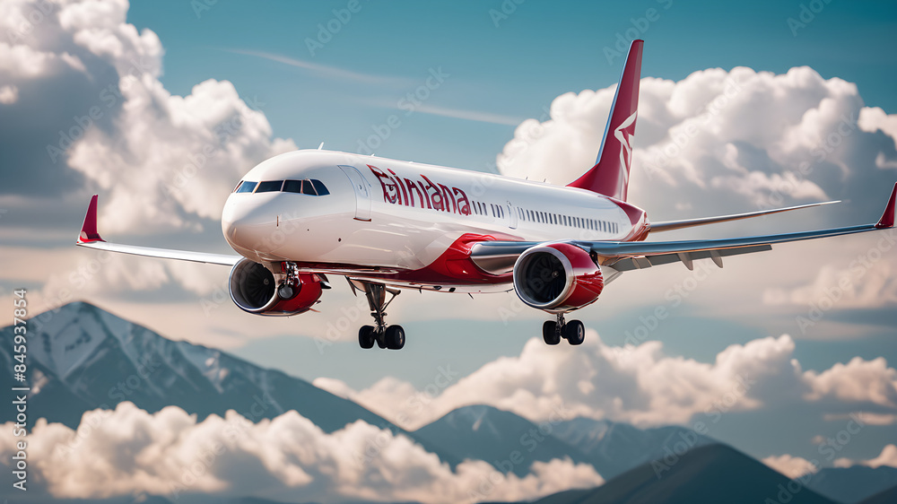 Obraz premium airplane in the clouds