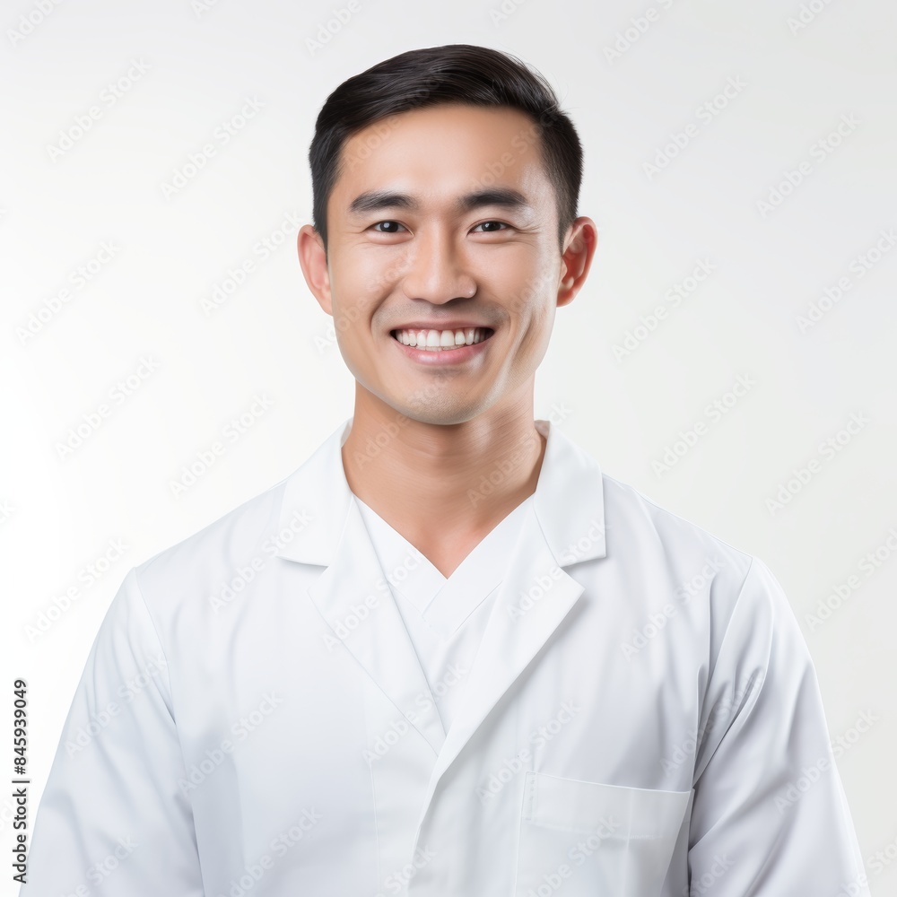 Professional Dentist Portrait on White Background Generative AI Professional Dentist Portrait on White Background Generative AI