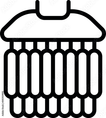 This icon represents a sausage making machine used in food production