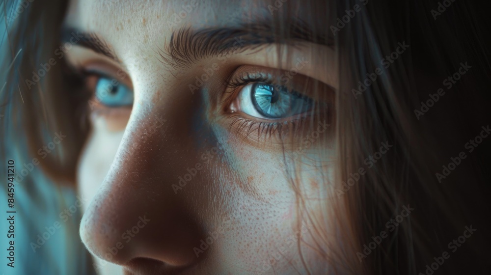 Portrait of a woman with blue eyes Portrait of a woman with blue eyes