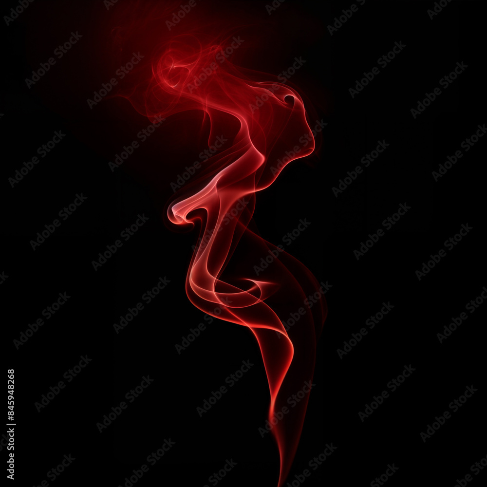 Red smoke on a black background Red smoke on a black background