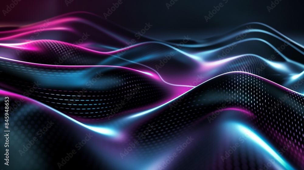 sleek, modern abstract background with smooth, metallic surfaces and embedded LED lights in shades of cyan and magenta, giving a sense of advanced technology sleek, modern abstract background with smooth, metallic surfaces and embedded LED lights in shades of cyan and magenta, giving a sense of advanced technology
