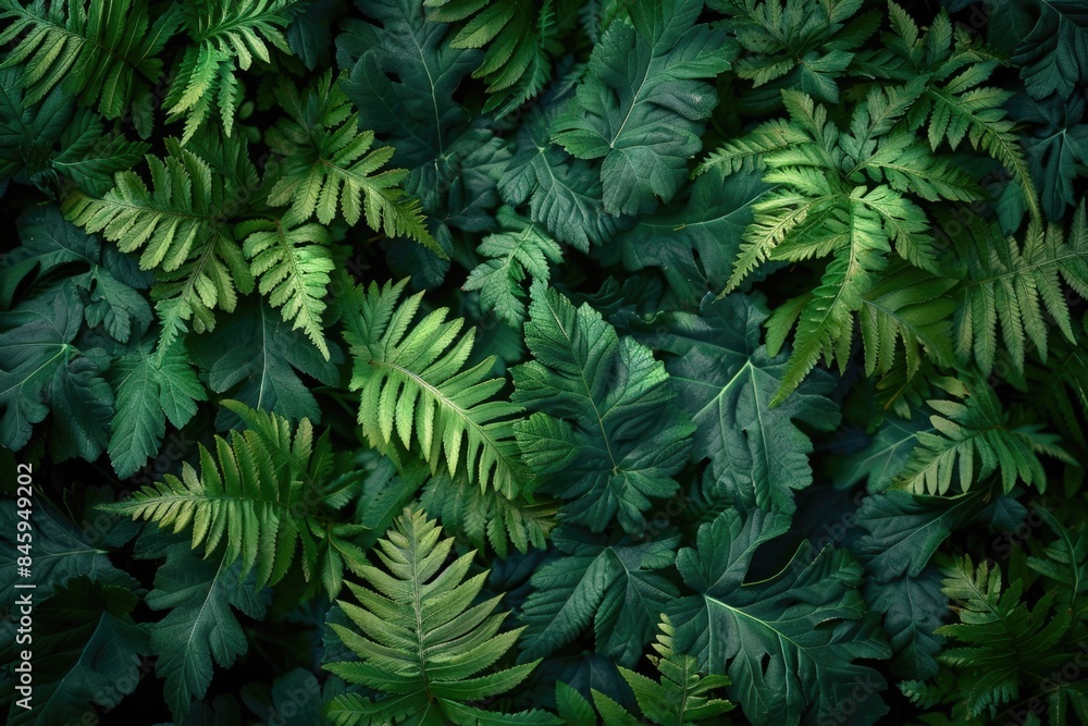 A detailed view of a bunch of green leaves, suitable for use in nature-themed designs or illustrations A detailed view of a bunch of green leaves, suitable for use in nature-themed designs or illustrations