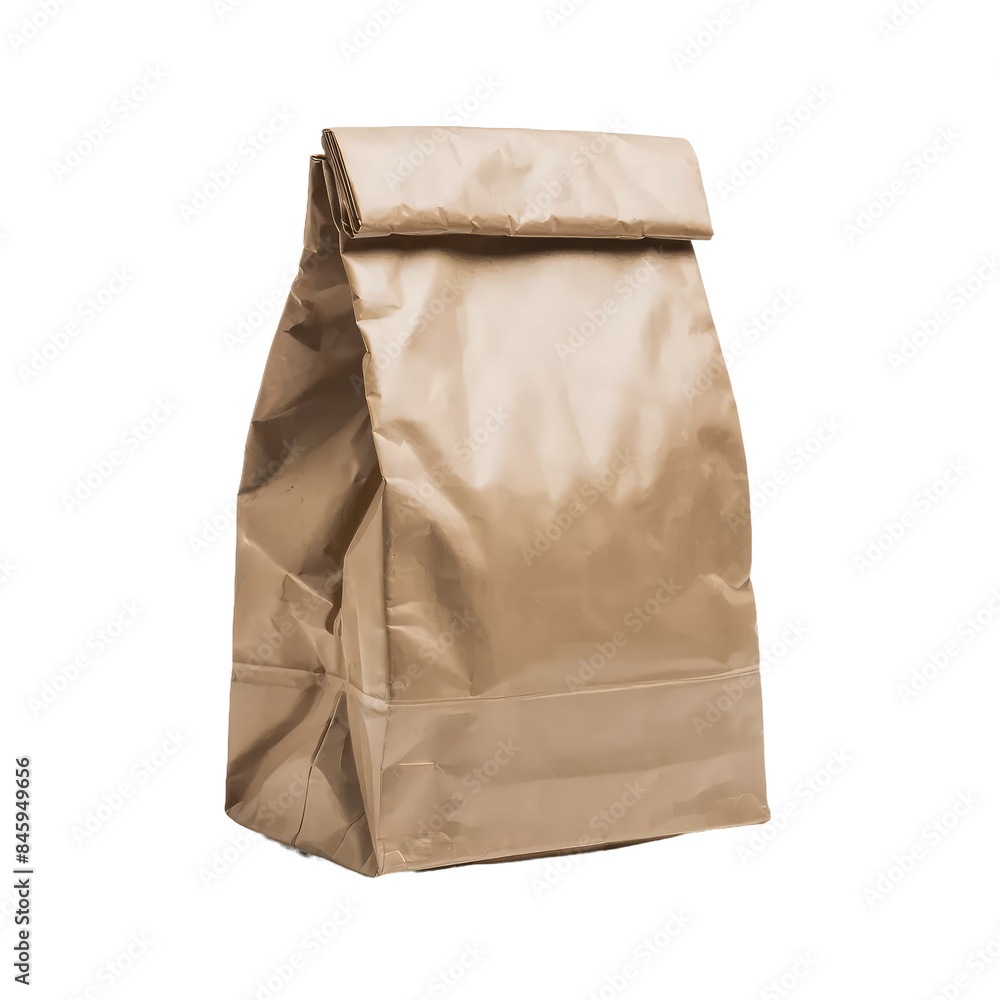 Isolated PNG Brown Packing Bag, GENERATIVE AI Isolated PNG Brown Packing Bag, GENERATIVE AI