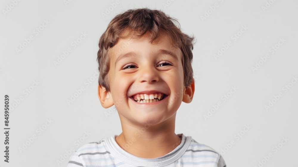 A young boy smiling with a toothbrush in his mouth, perfect for illustrations of oral hygiene or childhood scenes A young boy smiling with a toothbrush in his mouth, perfect for illustrations of oral hygiene or childhood scenes