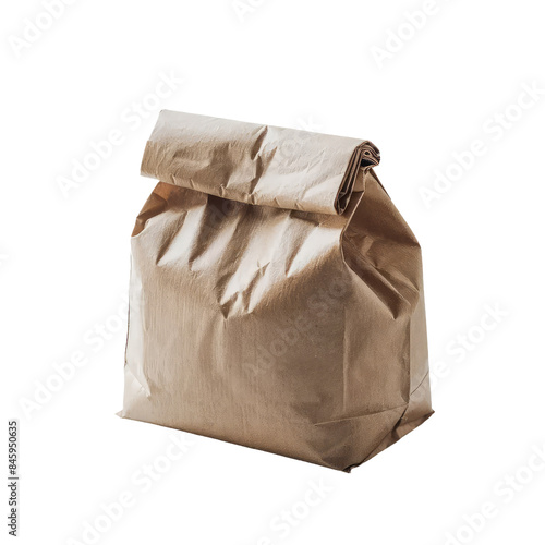 Isolated PNG Brown Paper Bag, GENERATIVE AI
