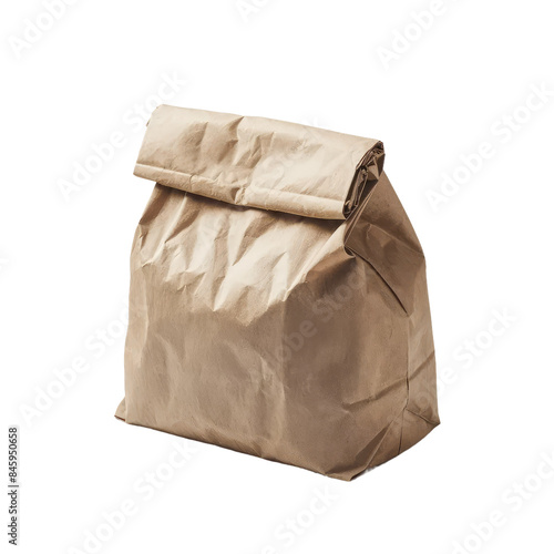 Isolated PNG Brown Paper Bag, GENERATIVE AI