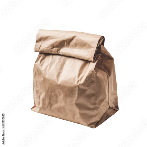 Isolated PNG Brown Paper Bag, GENERATIVE AI