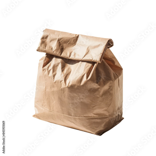 Isolated PNG Brown Paper Bag, GENERATIVE AI