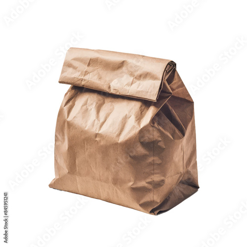 Isolated PNG Brown Paper Bag, GENERATIVE AI