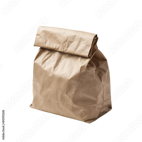 Isolated PNG Brown Paper Bag, GENERATIVE AI