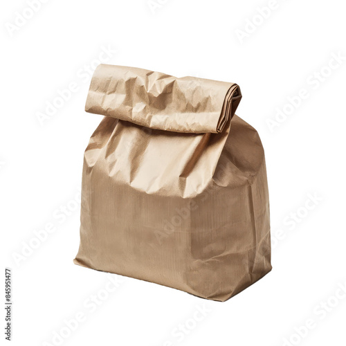 Isolated PNG Brown Paper Bag, GENERATIVE AI