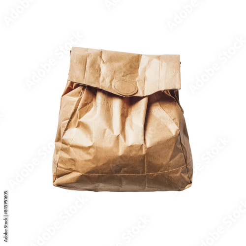 Isolated PNG Brown Paper Bag, GENERATIVE AI