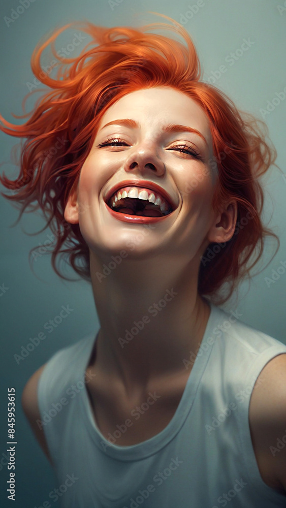 A Tapestry of Emotions: Young Woman's Expressive Journey