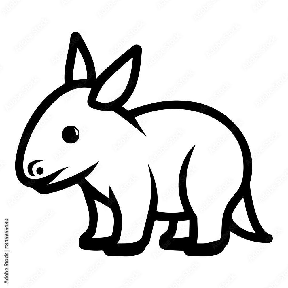 Black outline icon of a cute donkey, suitable for animal, farm, or wildlife themes. Black outline icon of a cute donkey, suitable for animal, farm, or wildlife themes.