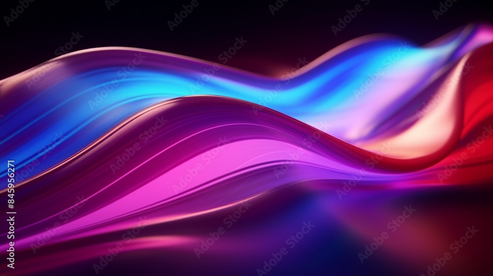 Obraz premium Swirling vortex of color and light, 3D rendering of molten magma. Metaphor for the creative process.