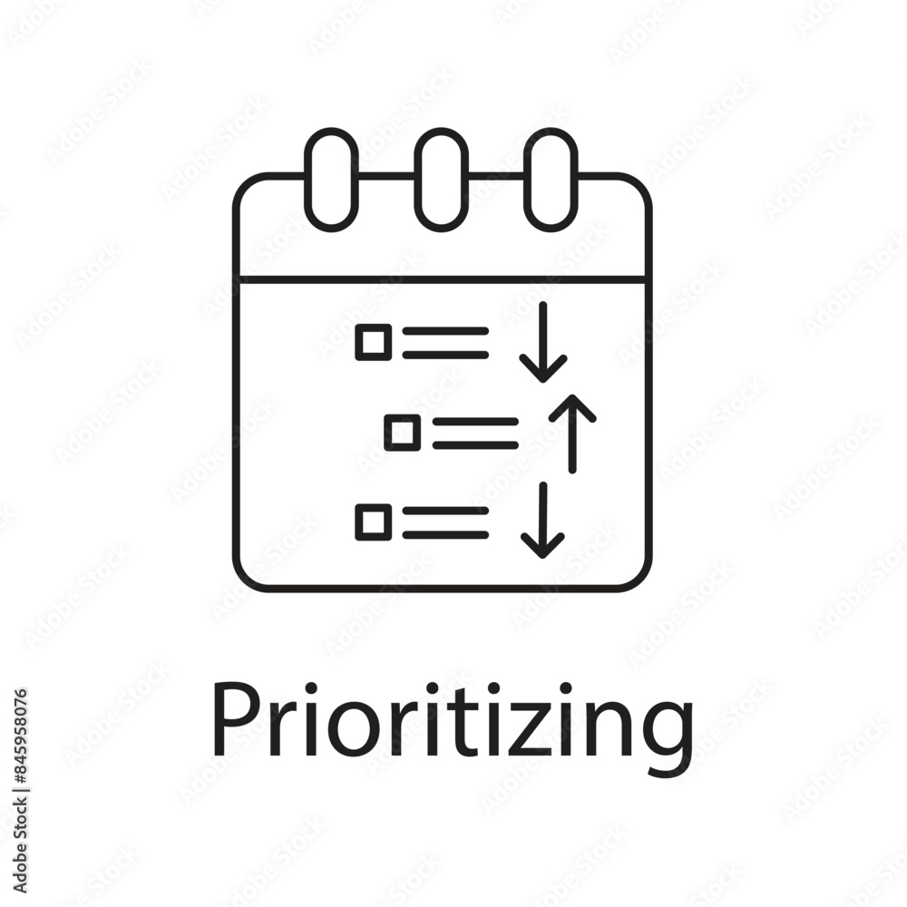 Prioritizing Icon. Vector Icon Design Prioritizing Icon. Vector Icon Design